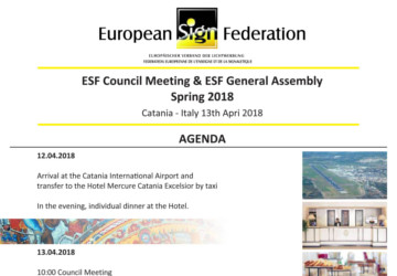 ESF Council Meeting & General Assembly 2018